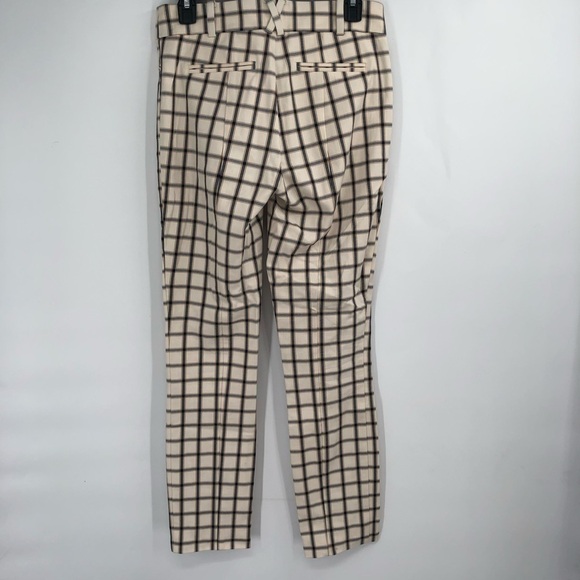 ANTHROPOLOGIE The Essential Slim Pant Check Plaid Windowpane 2T TALL LONG Inseam - Picture 4 of 9